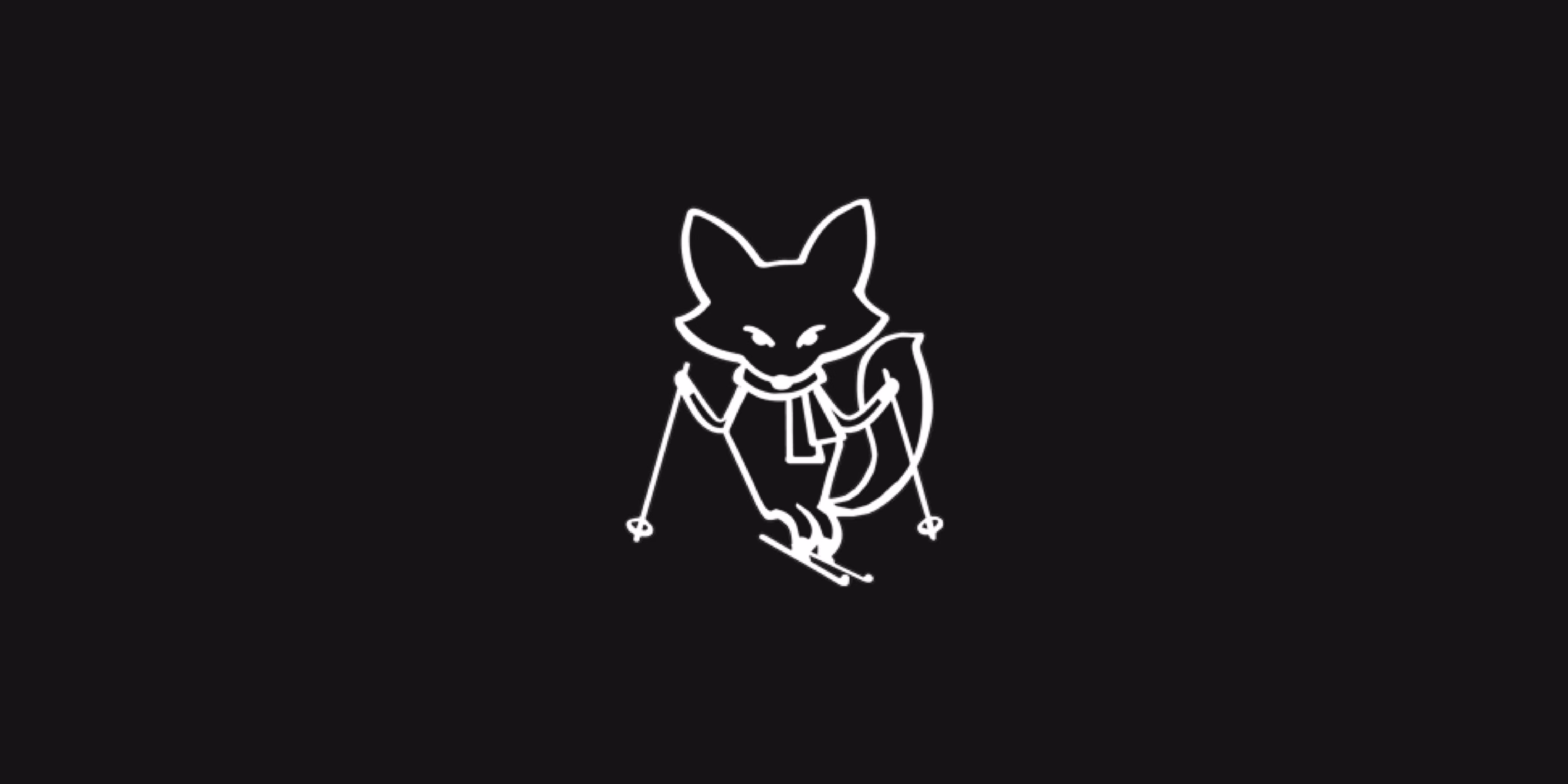 The Soldier Mountain mark before and after: a cartoon fox in a scarf on skis, then three chevrons stacked into an evergreen: Before