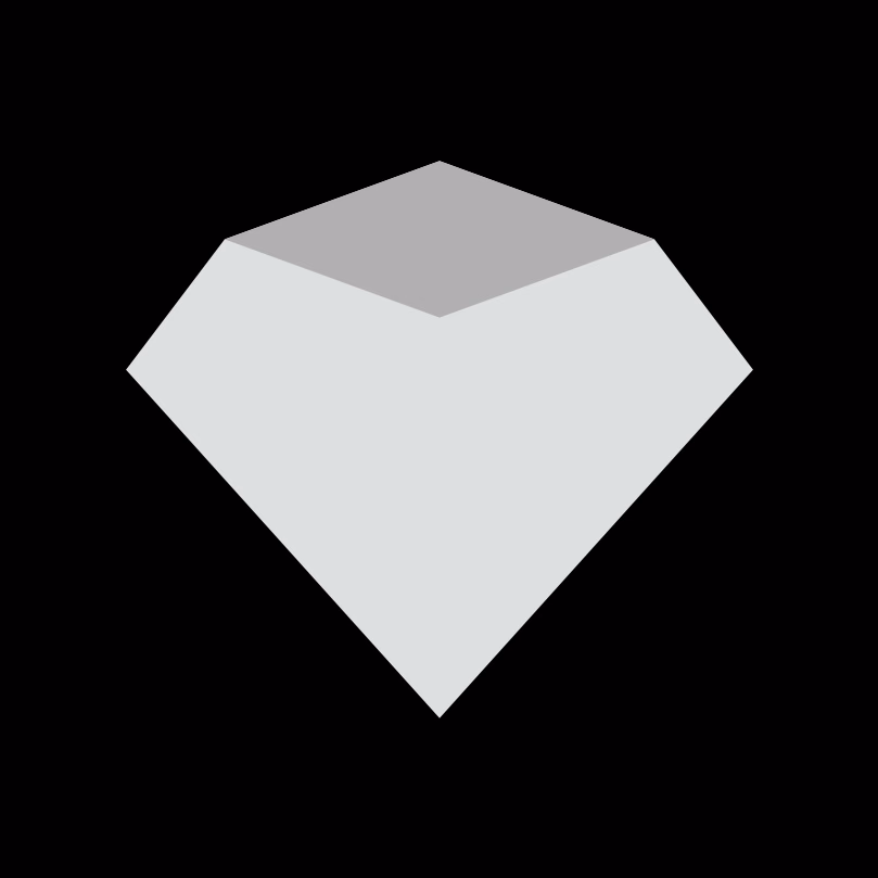 A Soldier Mountain logo concept: a faceted diamond drawn as a peak